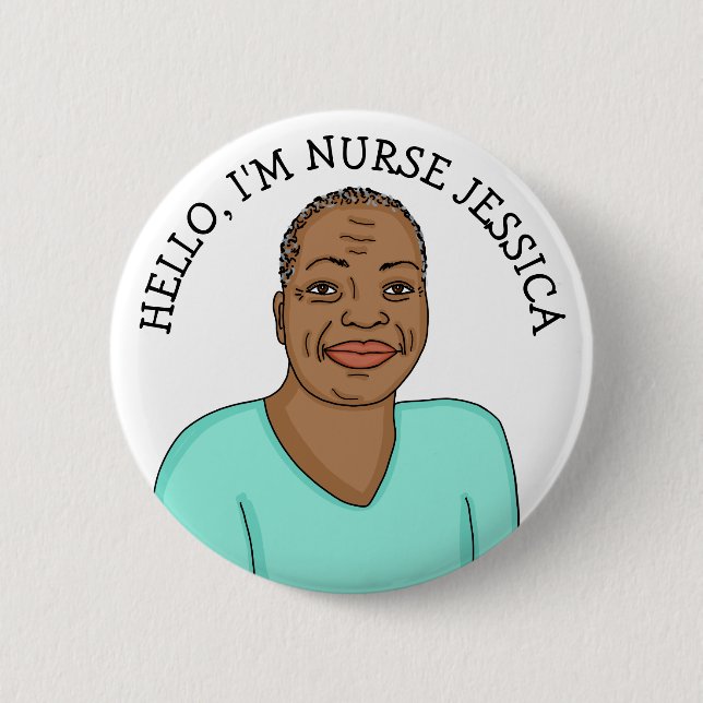 Hello, I'm Nurse Add Name Button (Front)