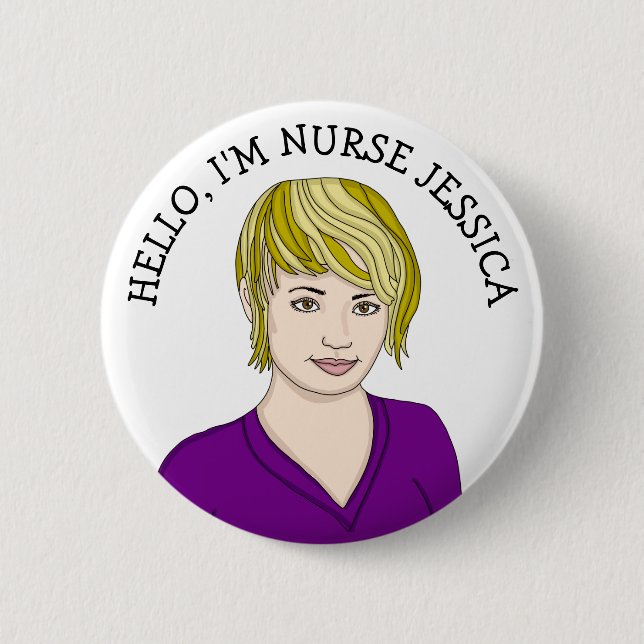 Hello, I'm Nurse Add Name Button (Front)