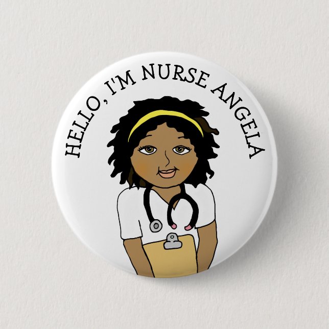 Hello, I'm Nurse Add Name Button (Front)