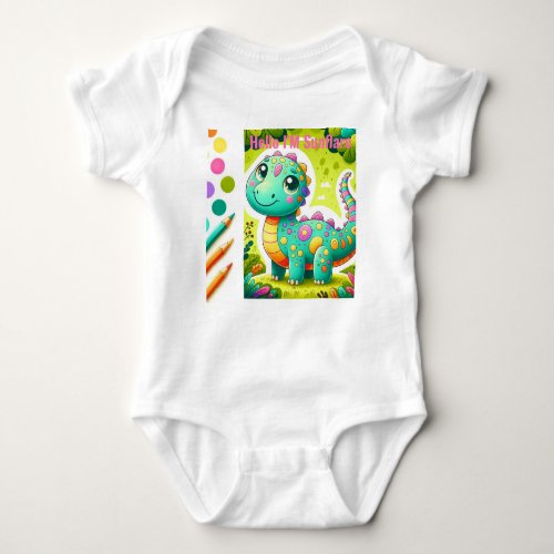 Hello Im Sunflare  Baby Bodysuit