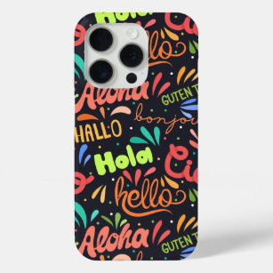Hello In Different Languages iPhone 15 Pro Case
