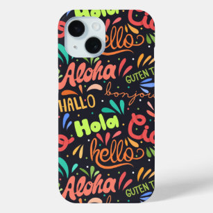 Hello In Different Languages iPhone 15 Case