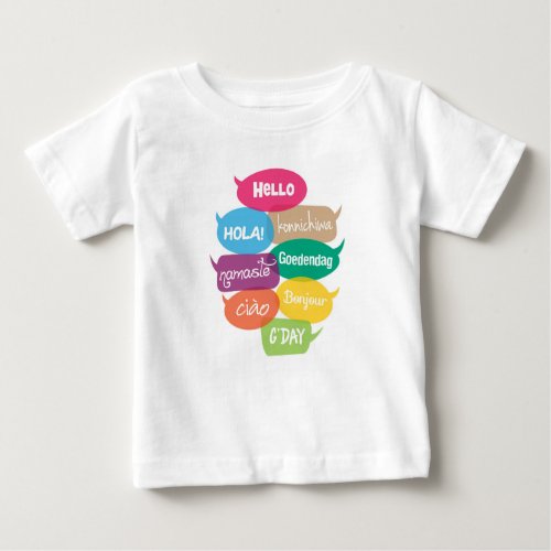 Hello in many languages typography kids T_shirt