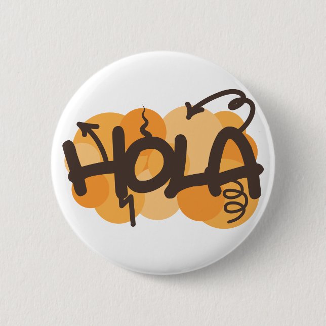 Hello in Spanish Pinback Button (Front)