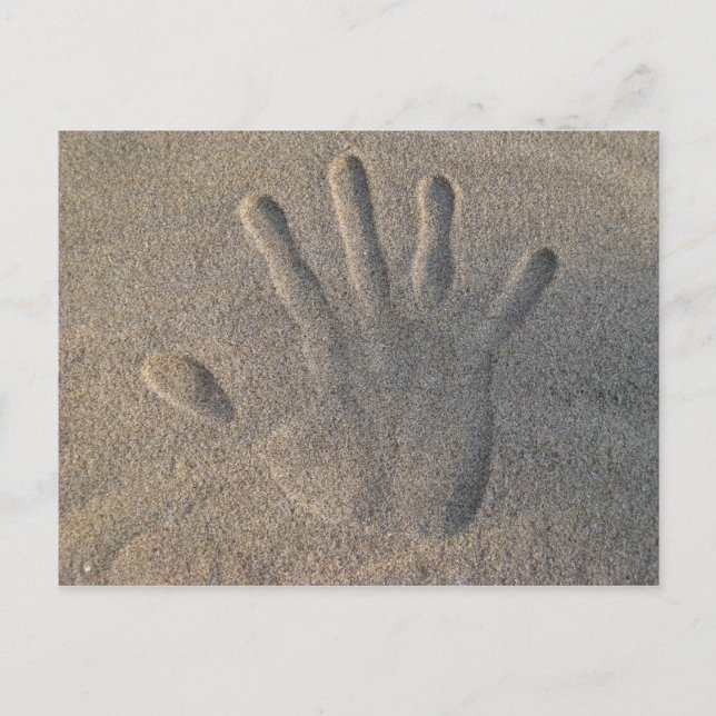 Hello in the Sand Postcard (Front)