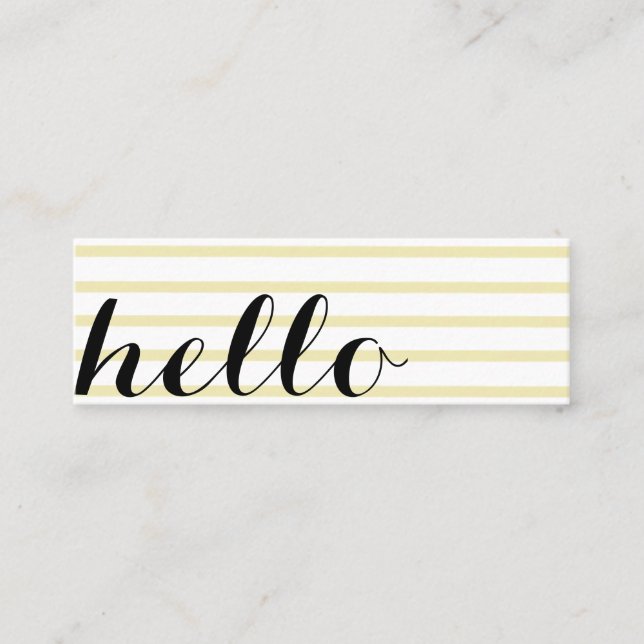 Hello interpreter translator language teacher mini business card (Front)