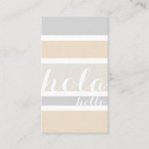 Hello interpreter translator teacher languages business card