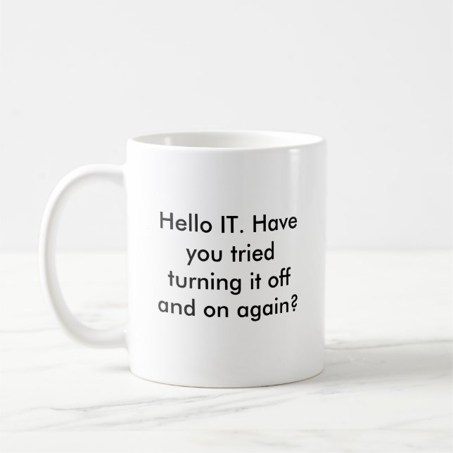 Hello IT Mug (Left)