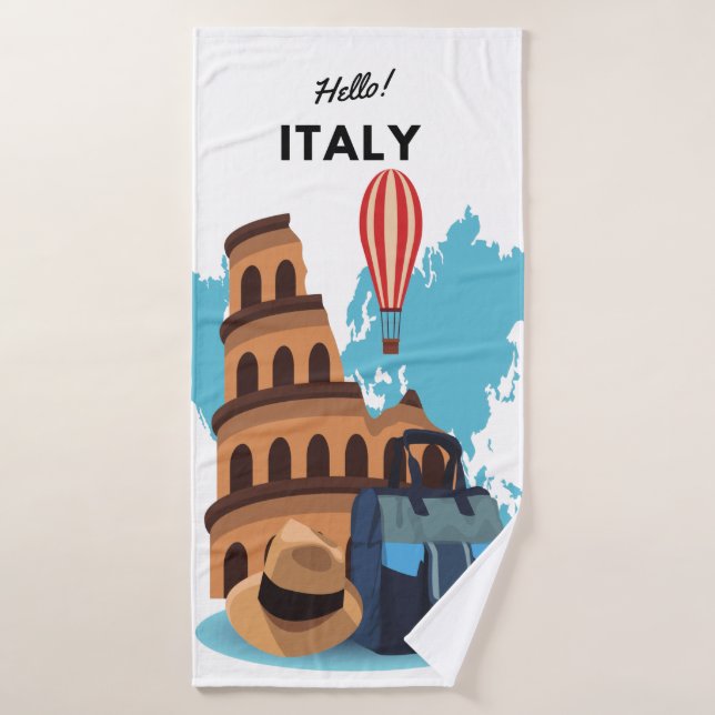 Hello Italy Design Bath Towel Set (Bath Towel)