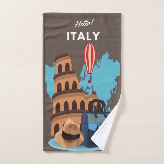 Hello Italy Design Bath Towel Set (Hand Towel)