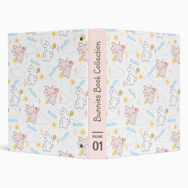 Hello, It's Bunny Time: Loppi Tokki Moments 3 Ring Binder (Background)