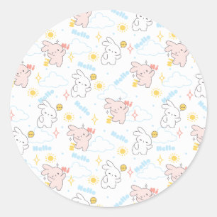 Hello, It's Bunny Time: Loppi Tokki Moments Classic Round Sticker