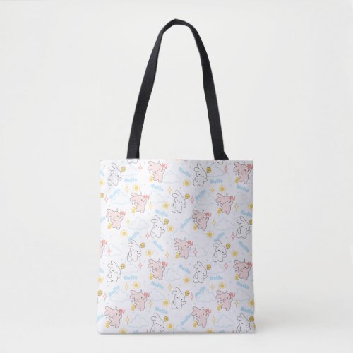 Hello Its Bunny Time Loppi Tokki Moments Tote Bag