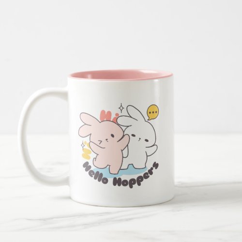 Hello Its Bunny Time Loppi Tokki Moments Two_Tone Coffee Mug