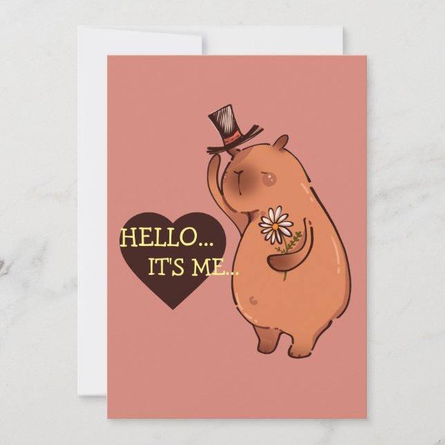 Hello It's me Capybara Invitation (Front)