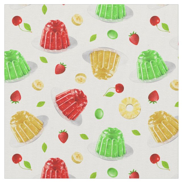 Hello Jello fabric - on White (Close Up)