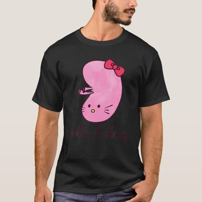 Hello Kidney Funny Transplant Disease Dialysis Awa T-Shirt (Front)