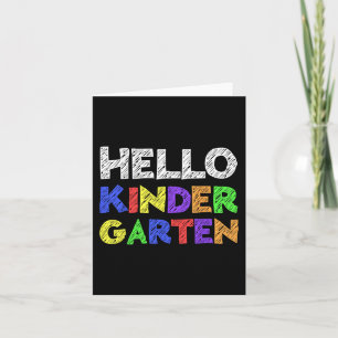 Hello Kindergarten  Back To School   Card