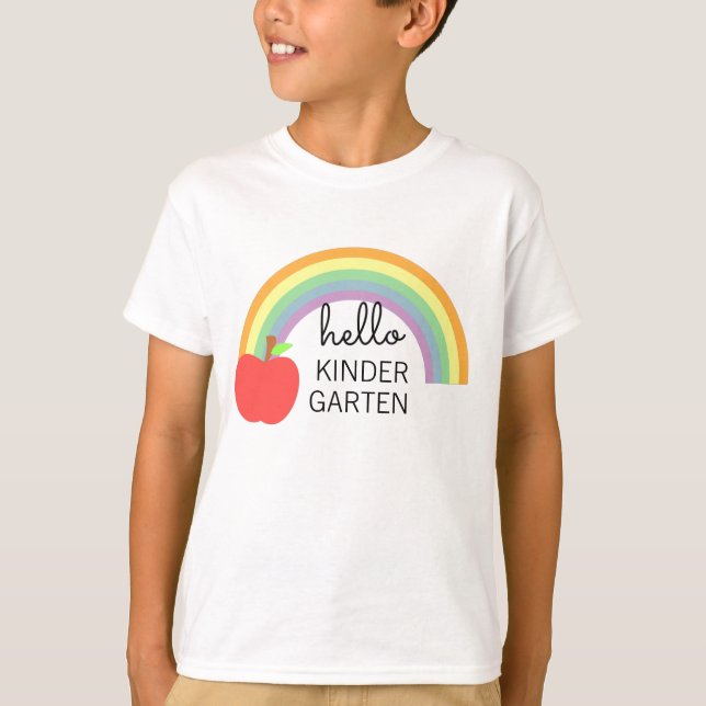 Hello Kindergarten Back to School Custom T-Shirt (Front)