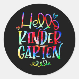 Hello Kindergarten Back To School Gifts For Teache Classic Round Sticker