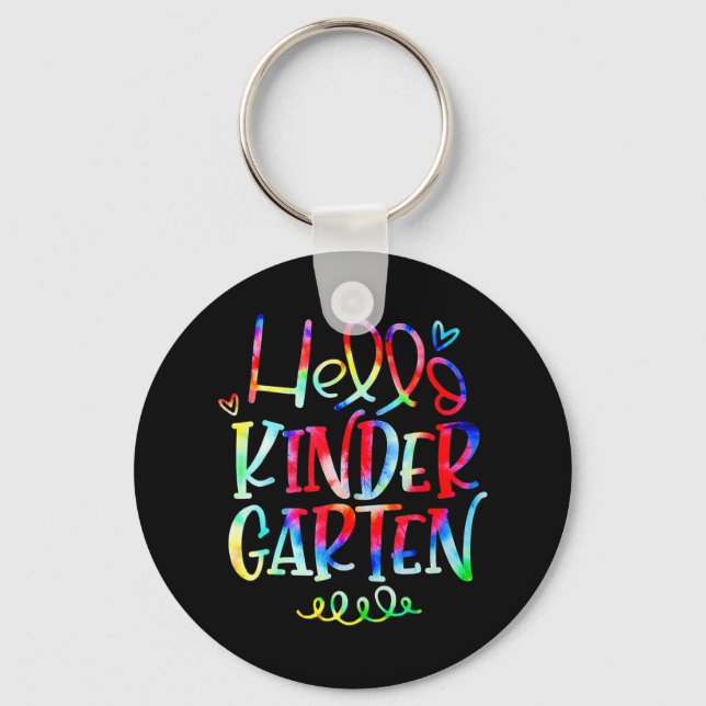 Hello Kindergarten Back To School Gifts For Teache Keychain (Front)