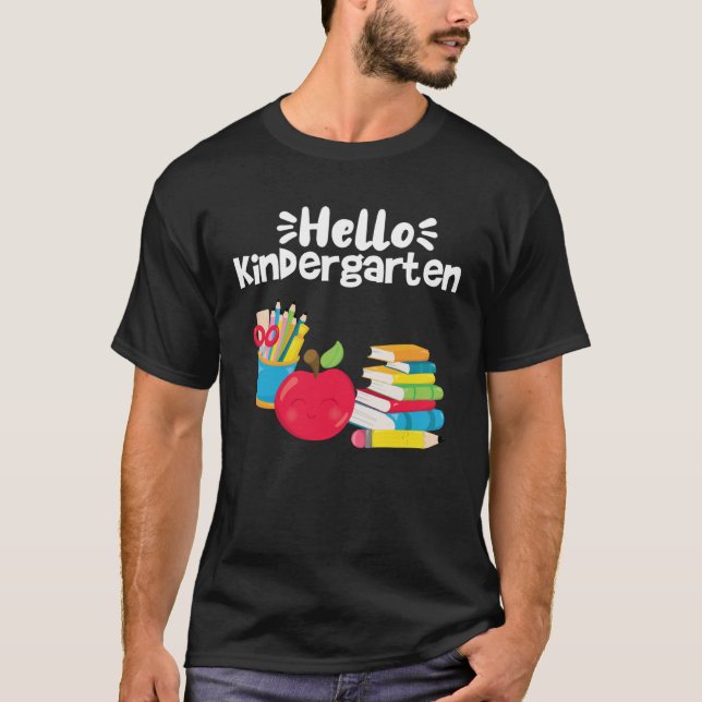 Hello Kindergarten Back To School Kinder Preschool T-Shirt (Front)