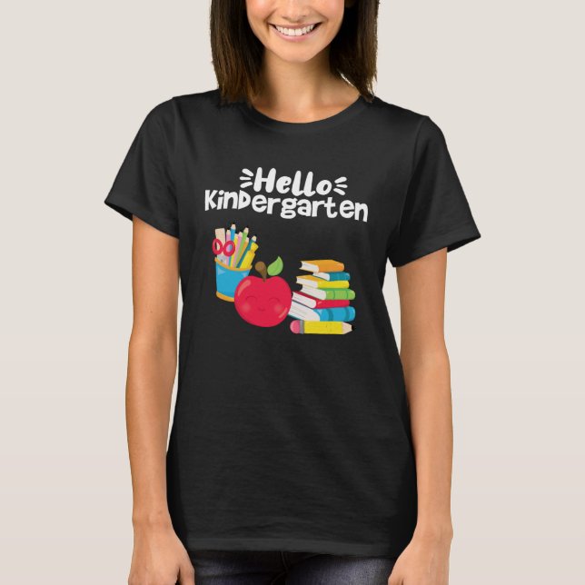 Hello Kindergarten Back To School Kinder Preschool T-Shirt (Front)