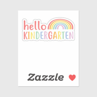 Hello kindergarten back to school sticker