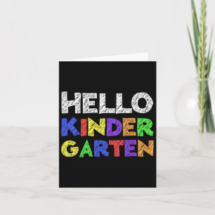 Hello Kindergarten Byck To School  Card