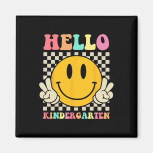 Hello Kindergarten Byck To School Groovy Teacher S Magnet