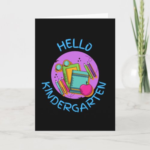 hello kindergarten card