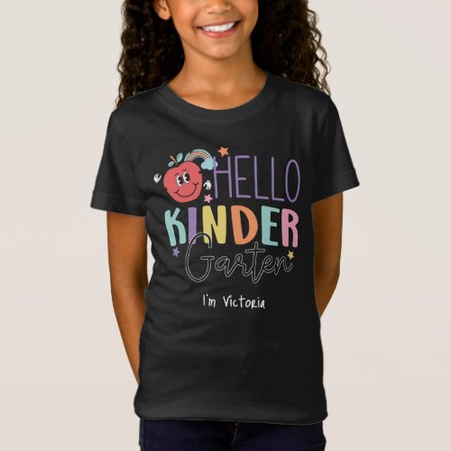 Hello Kindergarten Colorful Elementary School v2 T_Shirt
