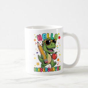 Hello Kindergarten Dinosaur First Day Back To Scho Coffee Mug