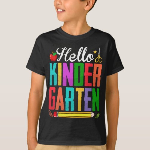 Hello Kindergarten First Day Of School Teachers  T_Shirt