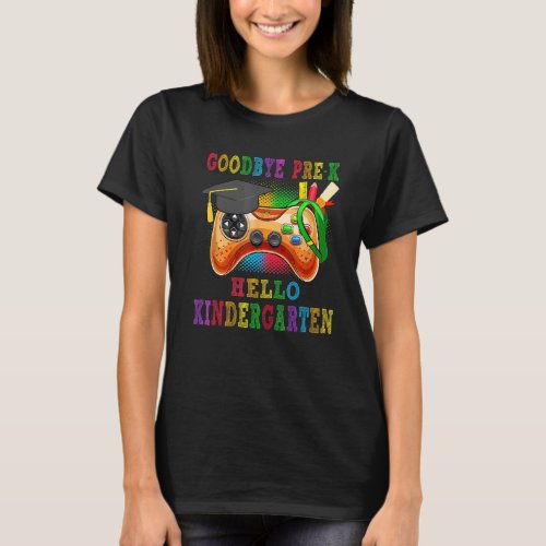 Hello Kindergarten Happy First Day Of School Gamer T_Shirt