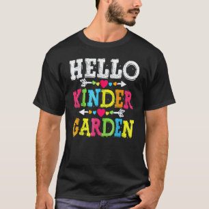 Hello Kindergarten Heart Teacher Student Back To S T-Shirt