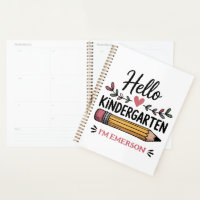 Hello Kindergarten Personalized Back To School