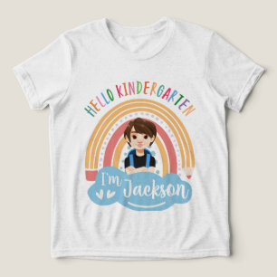 Hello Kindergarten - Personalized Shirt For Boy