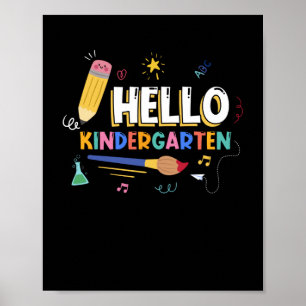 Hello Kindergarten Poster