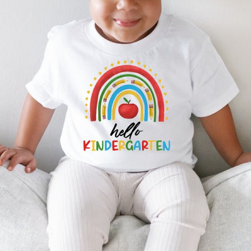 Hello Kindergarten School Rainbow Back To School Toddler T_shirt