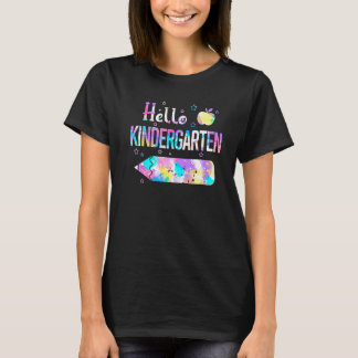 Hello Kindergarten Squad Back To School Tie Dye Ki T-Shirt