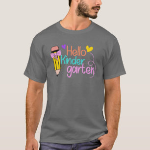 Hello Kindergarten Student Teacher Back To School T-Shirt