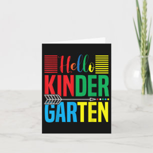 Hello Kindergarten Teacher Back To School  Card