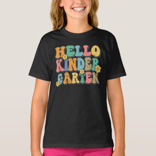 Hello Kindergarten Teacher Team Back To School T_Shirt