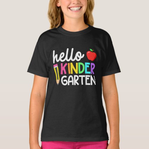 Hello Kindergarten Team Kinder Back To School T_Shirt