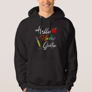 Hello Kindergarten Team Kinder Back To School Teac Hoodie