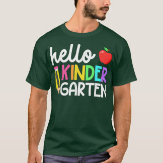 Hello Kindergarten Team Kinder Back to School Teac T-Shirt