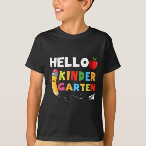 Hello Kindergarten Team Kindergarten Back to Schoo T_Shirt