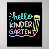 Hello Kindergarten Tie Dye Teachers Kids Byck To S