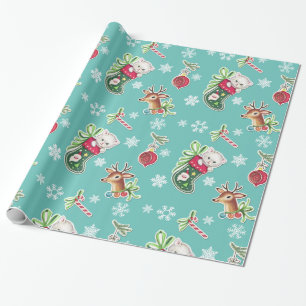 Hello Kitten Christmas Wrapping Paper